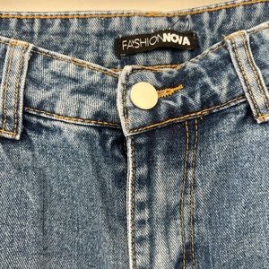 Fashion Nova High Wasted Distressed Jeans - 6/7 US